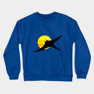 Pteranodon Silhouette with Sun Crewneck Sweatshirt